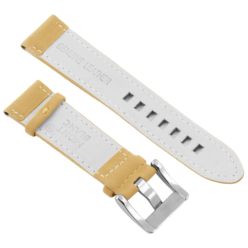 DBLACK [MBDS1] 22MM LEATHER WATCH STRAP // FOR "MONT BLANC" WATCH