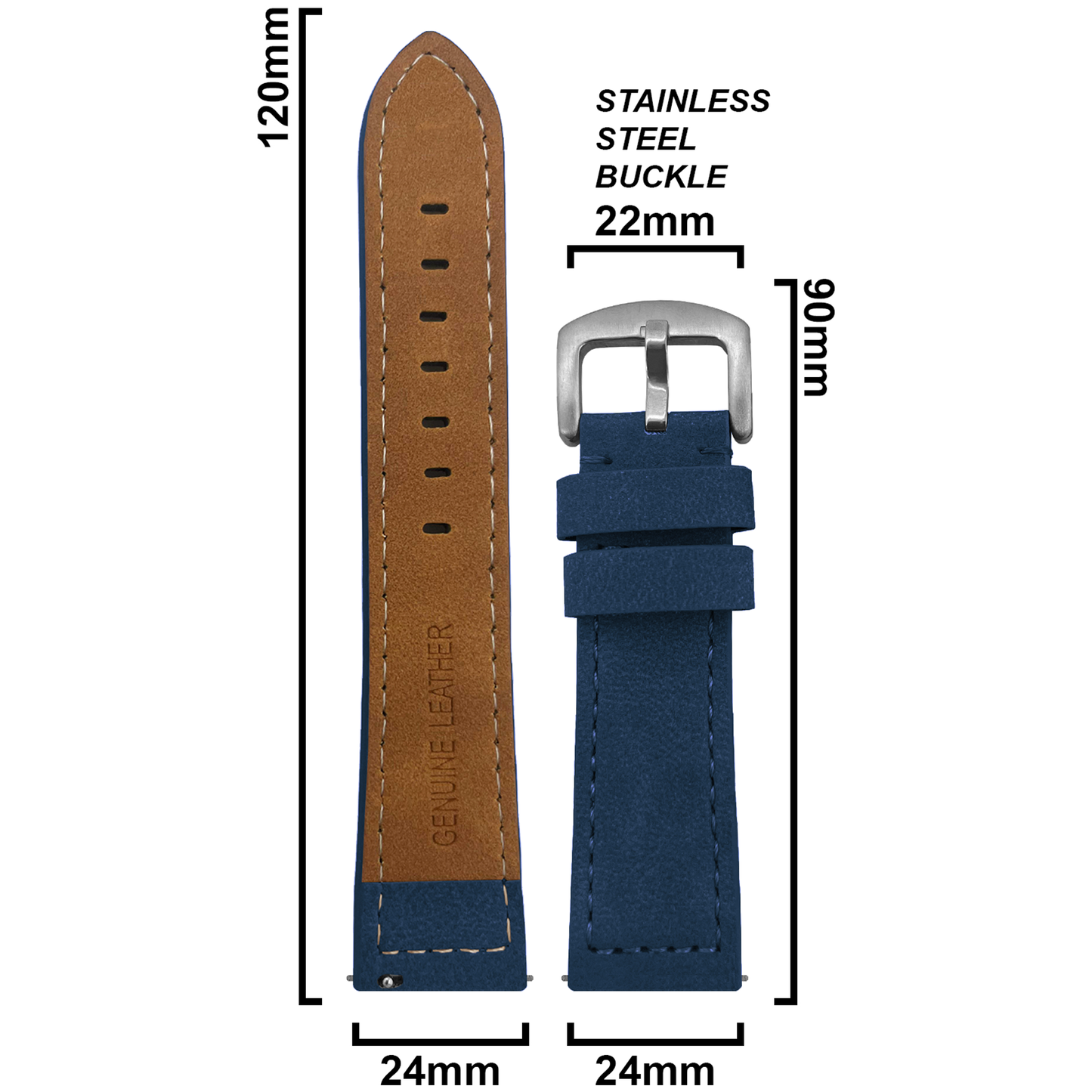 DBLACK [BUZZ] QUICK RELEASE, PREMIUM LEATHER STRAP