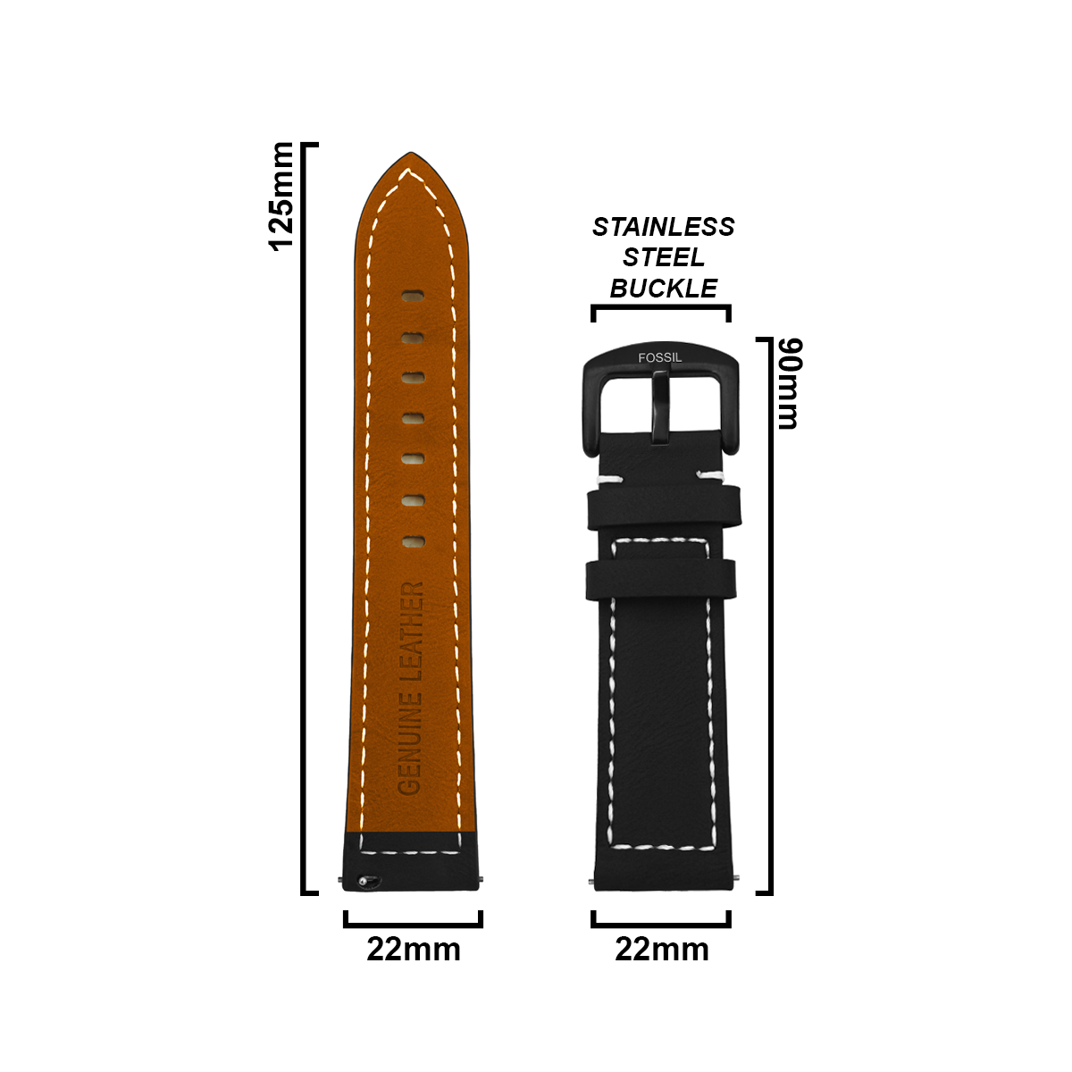 Fossil 2025 strap 22mm