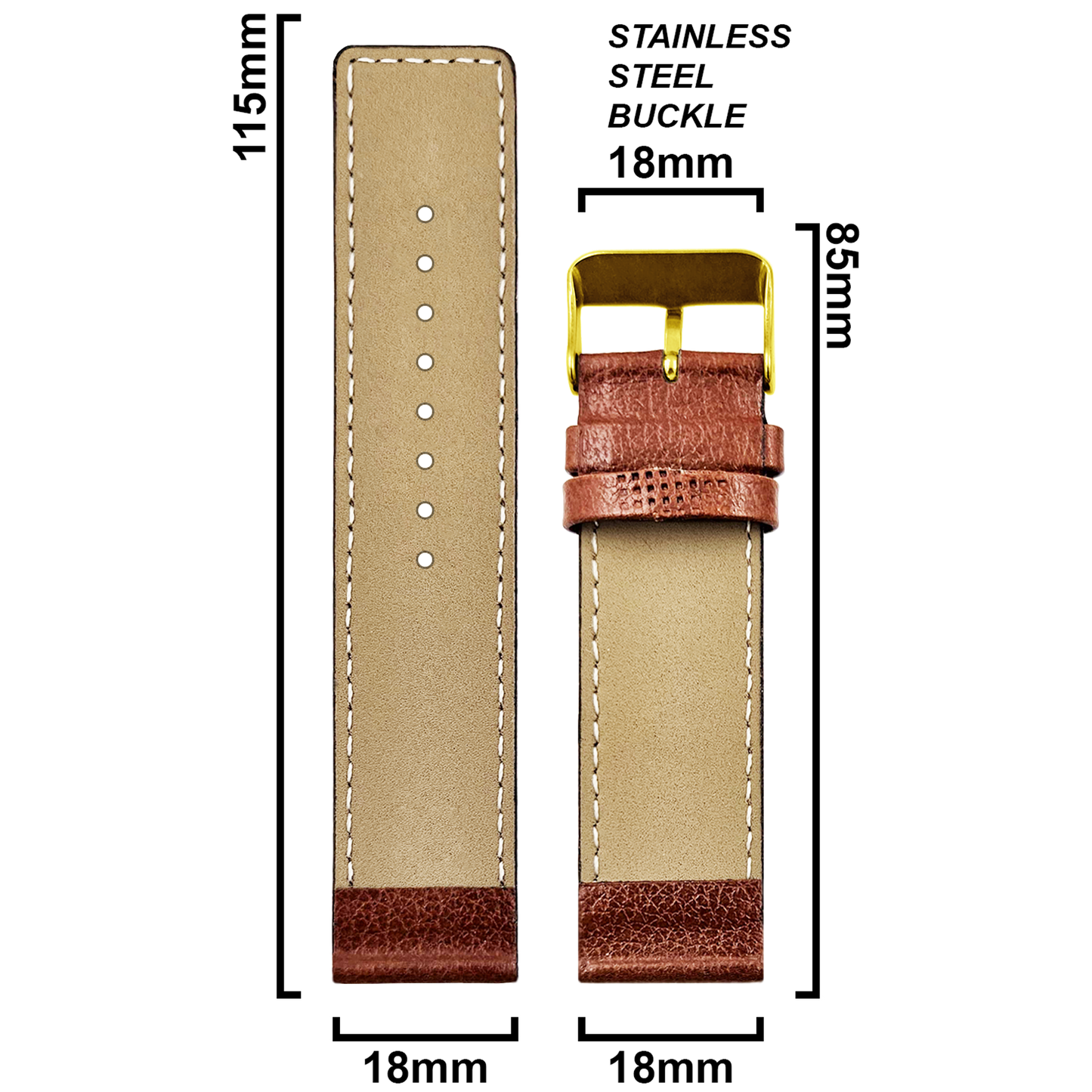 DBLACK [ATOR] PEBBLE DESIGN, THIN LEATHER STRAP
