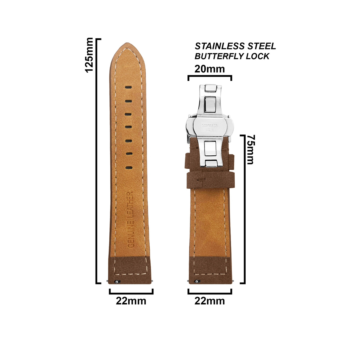 DBLACK [BUZZ] QUICK RELEASE, PREMIUM LEATHER STRAP