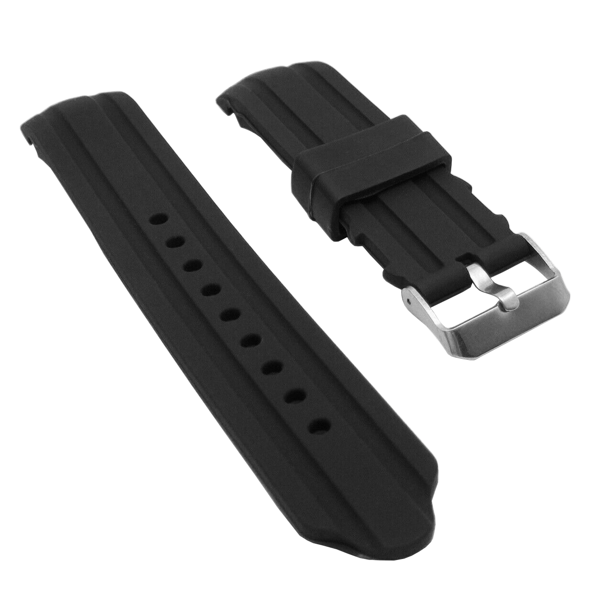 DBLACK [DEMALO] CURVED END DESIGN, SILICONE STRAP