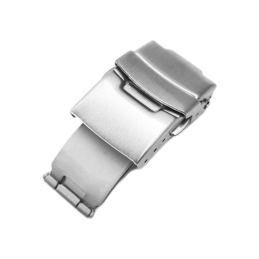 [DRLOCK] BRUSHED STAINLESS STEEL "DOUBLE LOCK CLASP WATCH CHAIN BUCKLE" REPLACEMENT PARTS FOR WATCH CHAIN STRAP