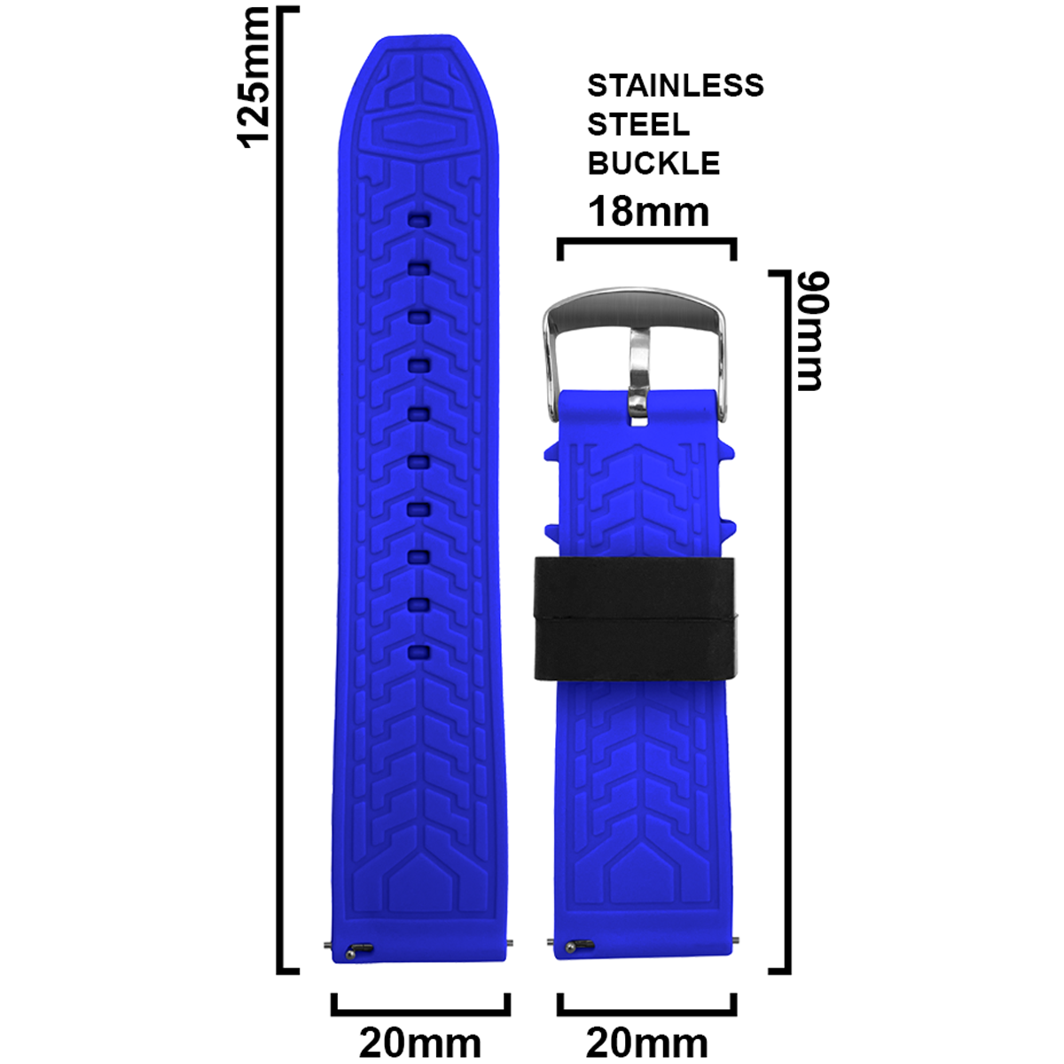 DBLACK [FOOGLE] DUAL COLOR, SILICONE WATCH STRAP