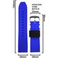 DBLACK [FOOGLE] DUAL COLOR, SILICONE WATCH STRAP