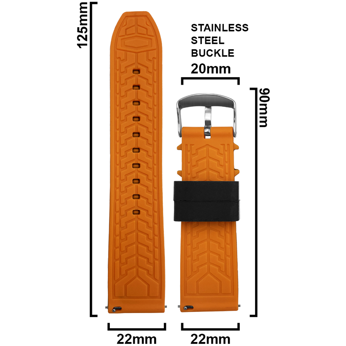 DBLACK [FOOGLE] DUAL COLOR, SILICONE WATCH STRAP