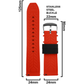 DBLACK [FOOGLE] DUAL COLOR, SILICONE WATCH STRAP