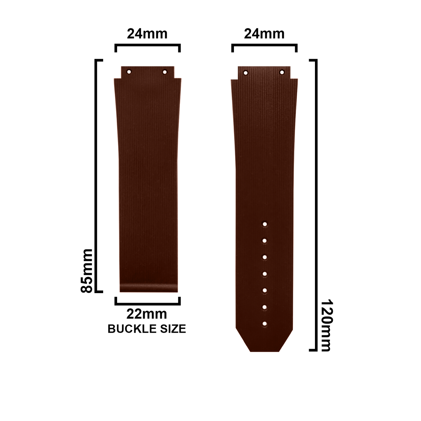 DBLACK [HLS] [DSN2] 25MM LINE DESIGN, RESIN WATCH STRAP // COMPATIBLE WITH "HUBLOT" WATCHES