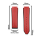 DBLACK [HLS-OPN1] 25MM PLAIN DESIGN, LEATHER WATCH STRAP (WITHOUT TOOLS) // COMPATIBLE WITH "HUBLOT" WATCHES