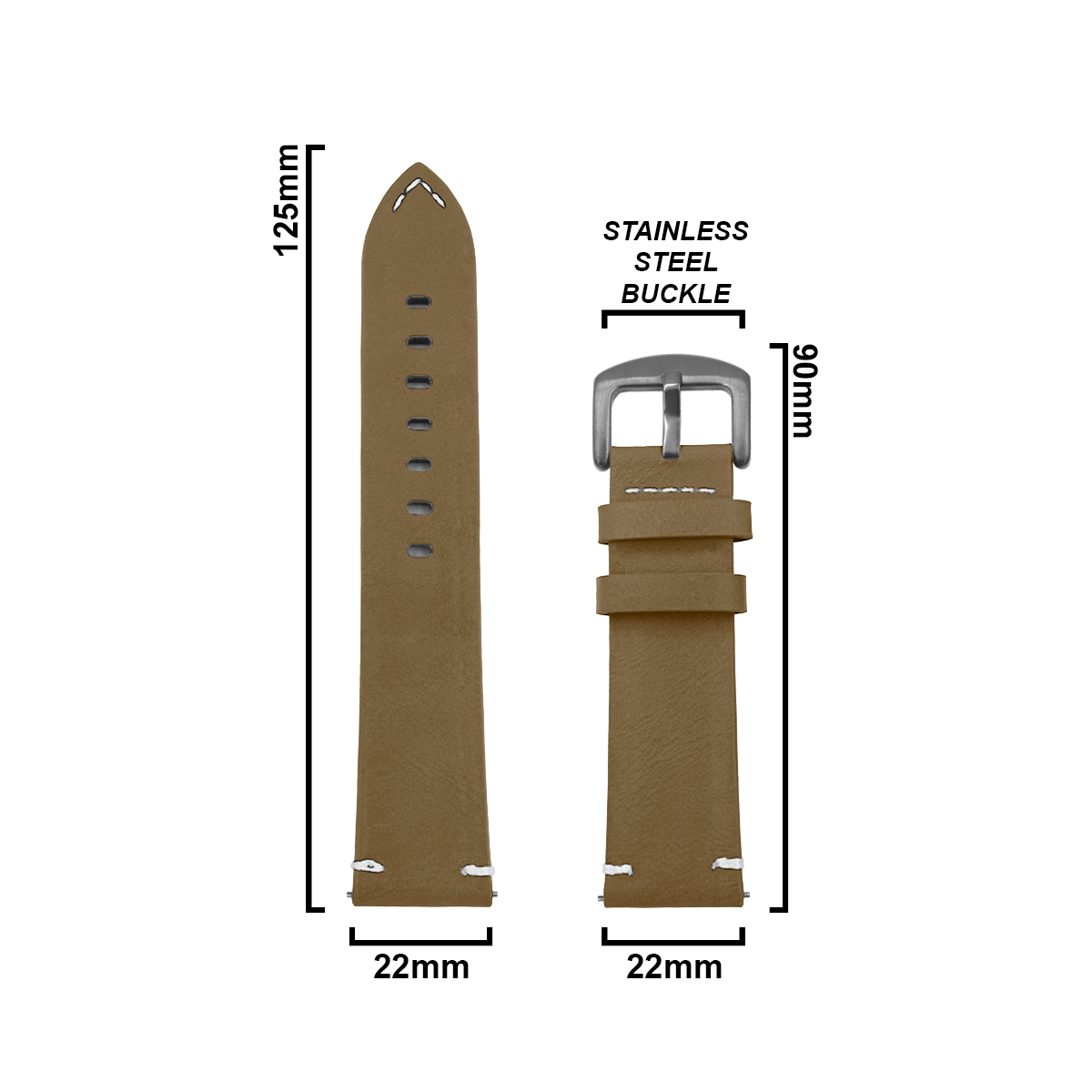 DBLACK [LAW] 22MM QUICK RELEASE, LEATHER STRAP