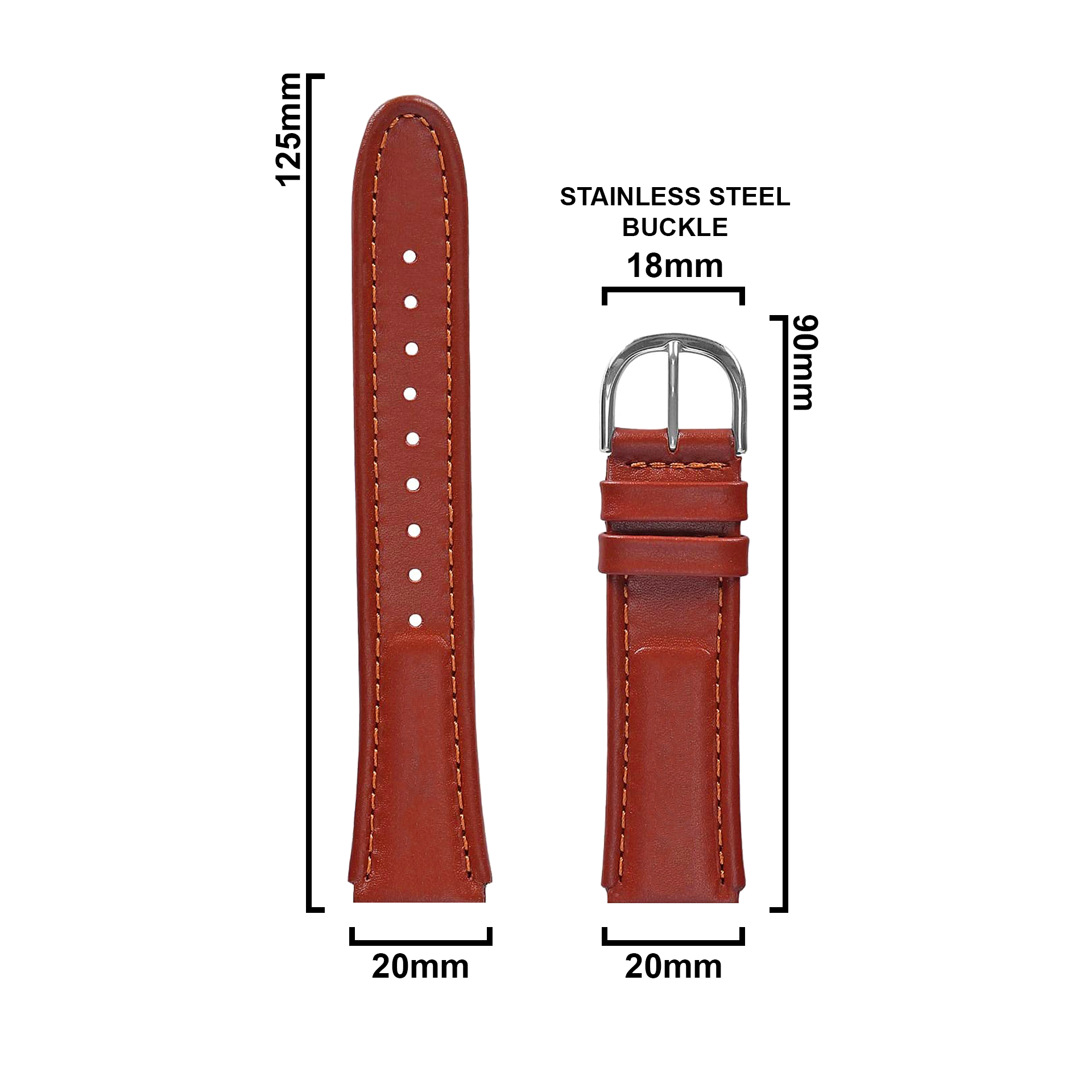 Buy Timex Replacement Watch Strap Leather Band Brown 22 mm with Bright Nath  TW2P8 4300 TW2P8 4200 TW2P8 4100 Online at desertcartINDIA