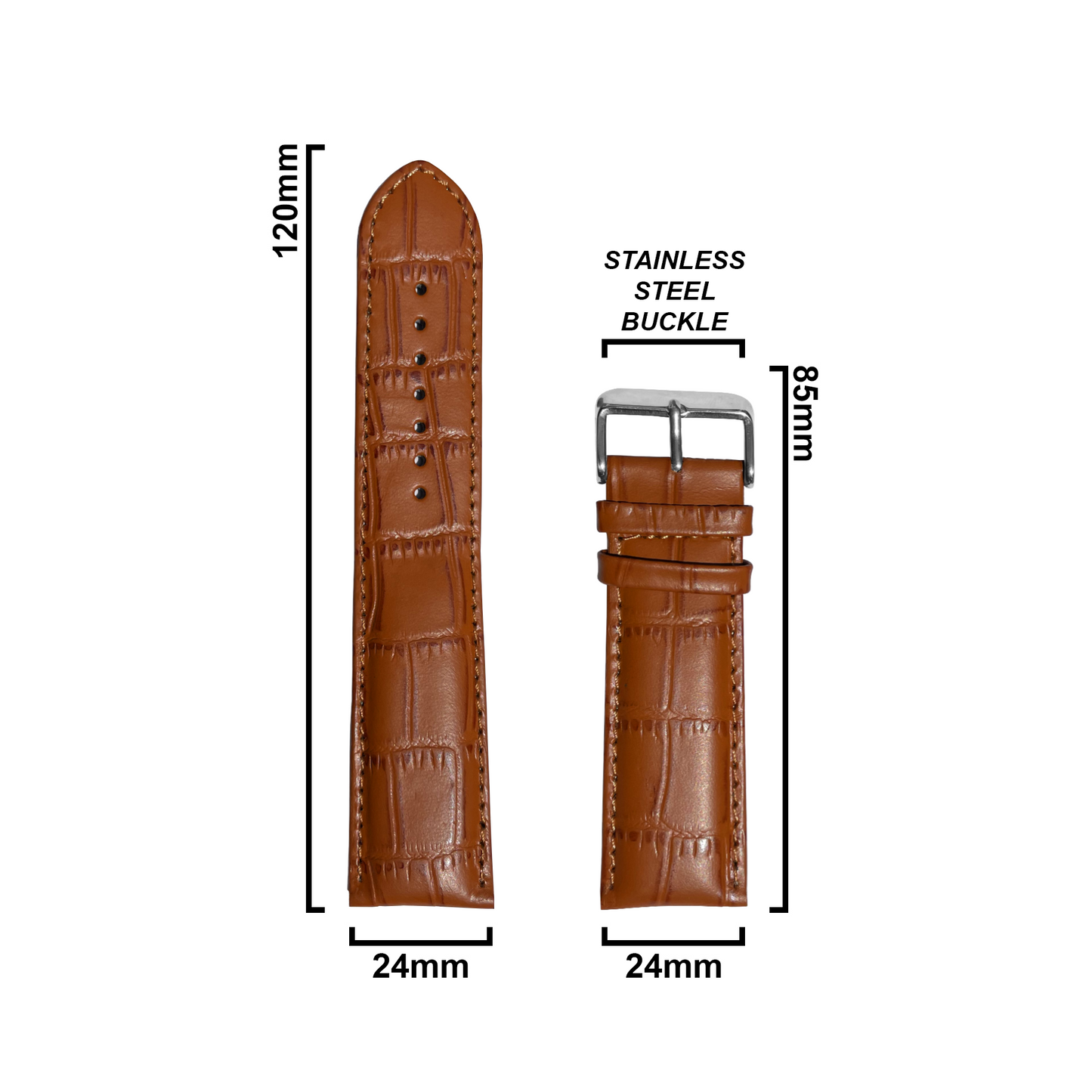 DBLACK [ULTRA] CROCO DESIGN, LEATHER STRAP