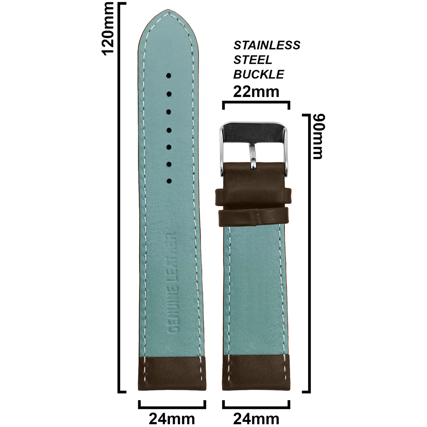 DBLACK [ZEUS] FULL PAPPED, PREMIUM LEATHER STRAP