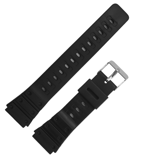 DBLACK [CDS22] RESIN WATCH STRAP (BLACK) // COMPATIBLE WITH "CASIO DW-5600C & SWC-05” WATCHES