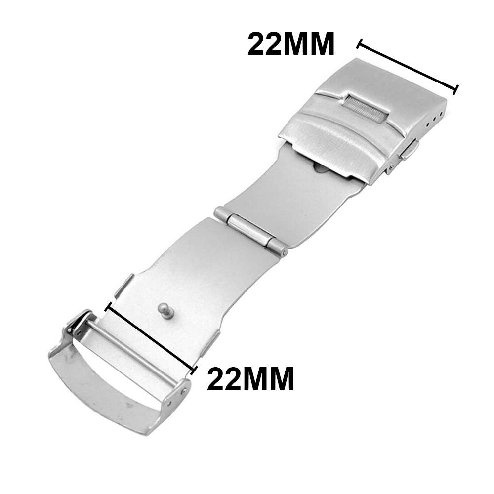 DRLOCK BRUSHED STAINLESS STEEL DOUBLE LOCK CLASP WATCH CHAIN BUCKLE REPLACEMENT PARTS FOR WATCH CHAIN STRAP