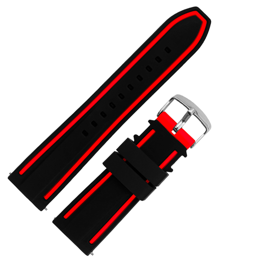 DBLACK [FOOGLE] DUAL COLOR, QUICK RELEASE - LEATHER WATCH STRAP // FOR 20MM, 22MM, OR 24MM (CHOOSE YOUR SIZE & COLOR)