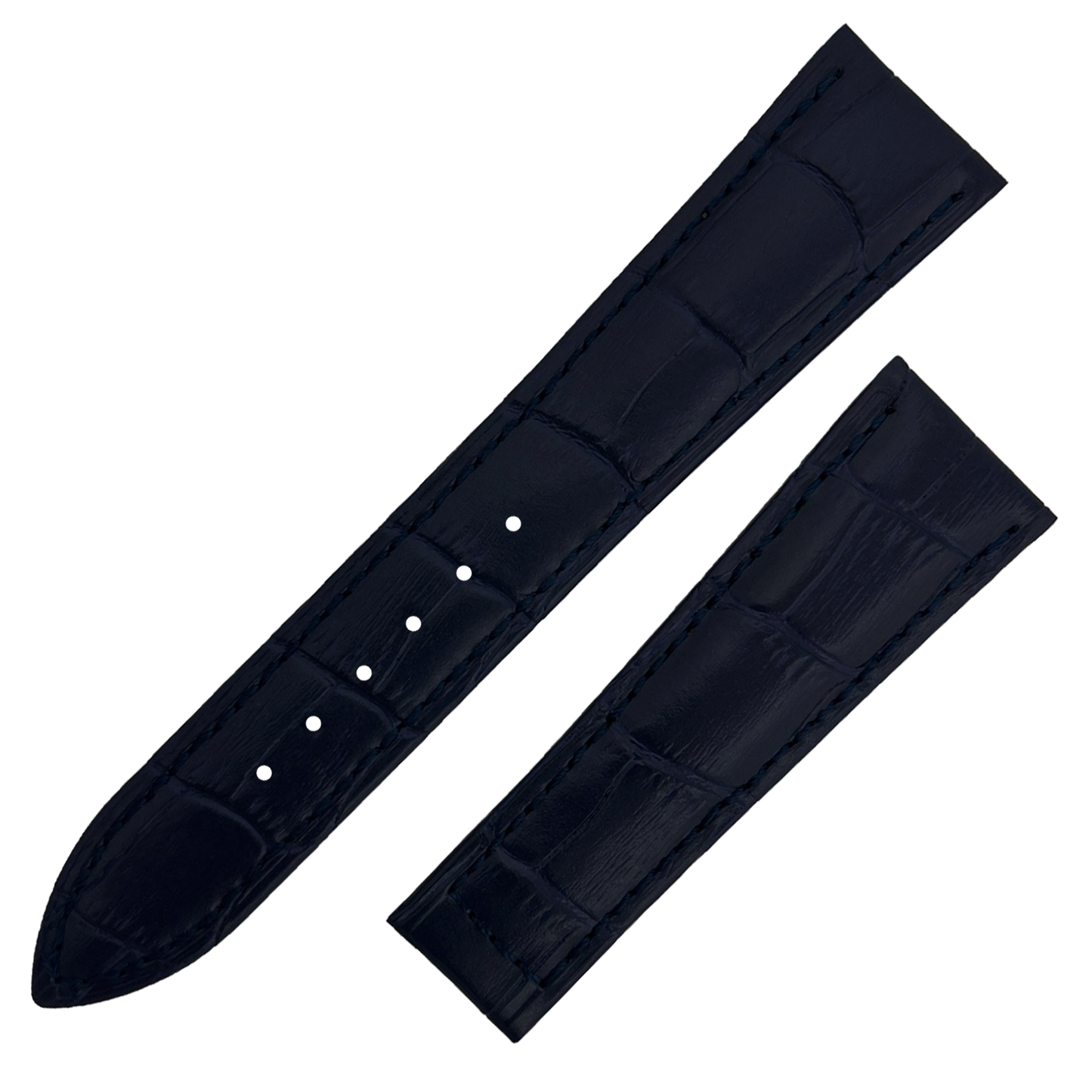DBLACK [OMGDS1] 22MM LEATHER WATCH STRAP // COMPATIBLE FOR "OMEGA" WATCH MODELS