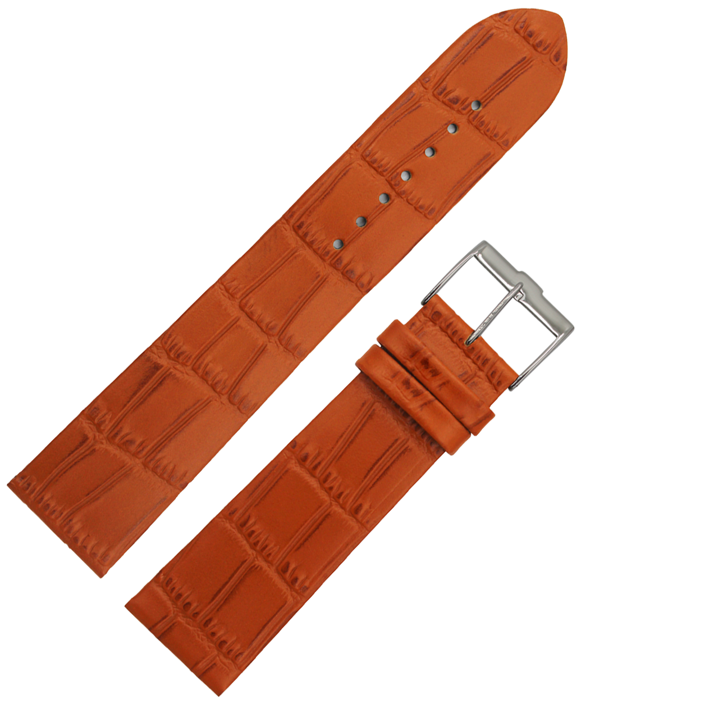 DBLACK [TTNEDS-02] BOAT TIP w/ CROCO DESIGN - LEATHER WATCH STRAP // PERFECT FOR "TITAN EDGE SLIM” WATCHES