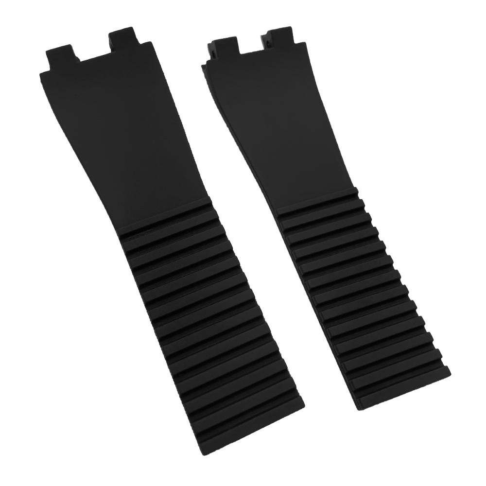 DBLACK [UNDS1] SILICONE WATCH BAND // FOR "ULYSSE NARDIN" WATCH
