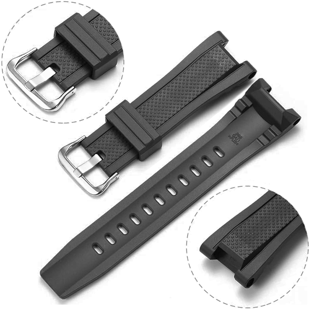 DBLACK [CDS33] RESIN WATCH STRAP // FOR “CASIO G-SHOCK’’ GST-B100, GST-S100, GST-S110, GST-210, GST-S300, GST-400G, & GST-410 MODEL WATCHES