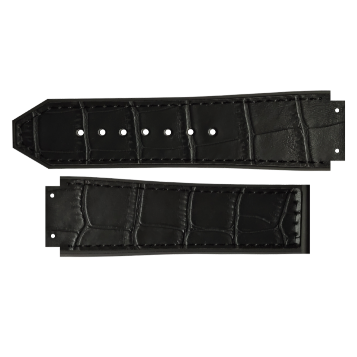 DBLACK [HLS-OPN1] LEATHER WATCH STRAP (WITHOUT TOOLS) // DESIGNED FOR "HUBLOT" WATCHES