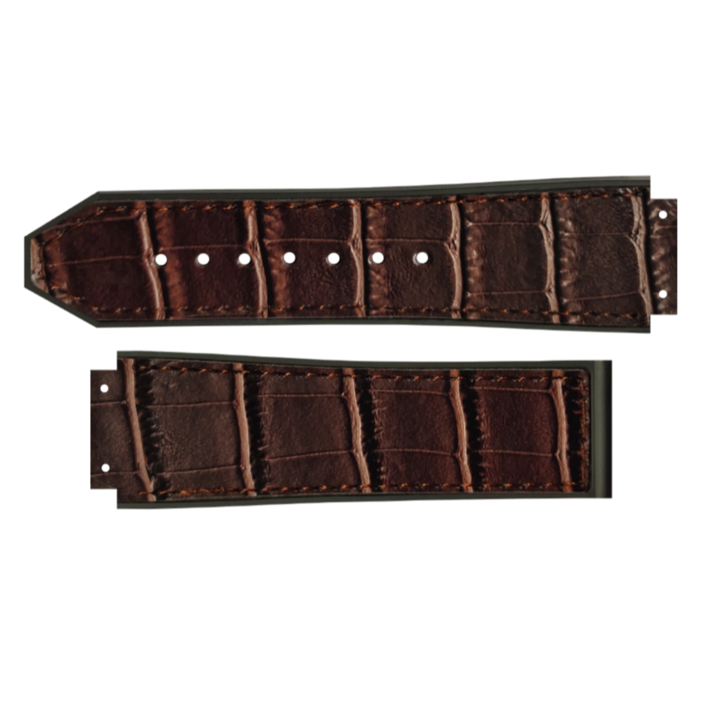 DBLACK [HLS-OPN1] LEATHER WATCH STRAP (WITHOUT TOOLS) // DESIGNED FOR "HUBLOT" WATCHES