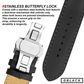 DBLACK [ARLONG] LEATHER STRAP w/ BUTTERFLY LOCK