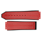 DBLACK [HLS-OPN1] 25MM PLAIN DESIGN, LEATHER WATCH STRAP (WITHOUT TOOLS) // COMPATIBLE WITH "HUBLOT" WATCHES
