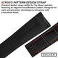 DBLACK [THDS2] CROCO DESIGN, LEATHER STRAP // FOR "TAG HEUER" WATCHES