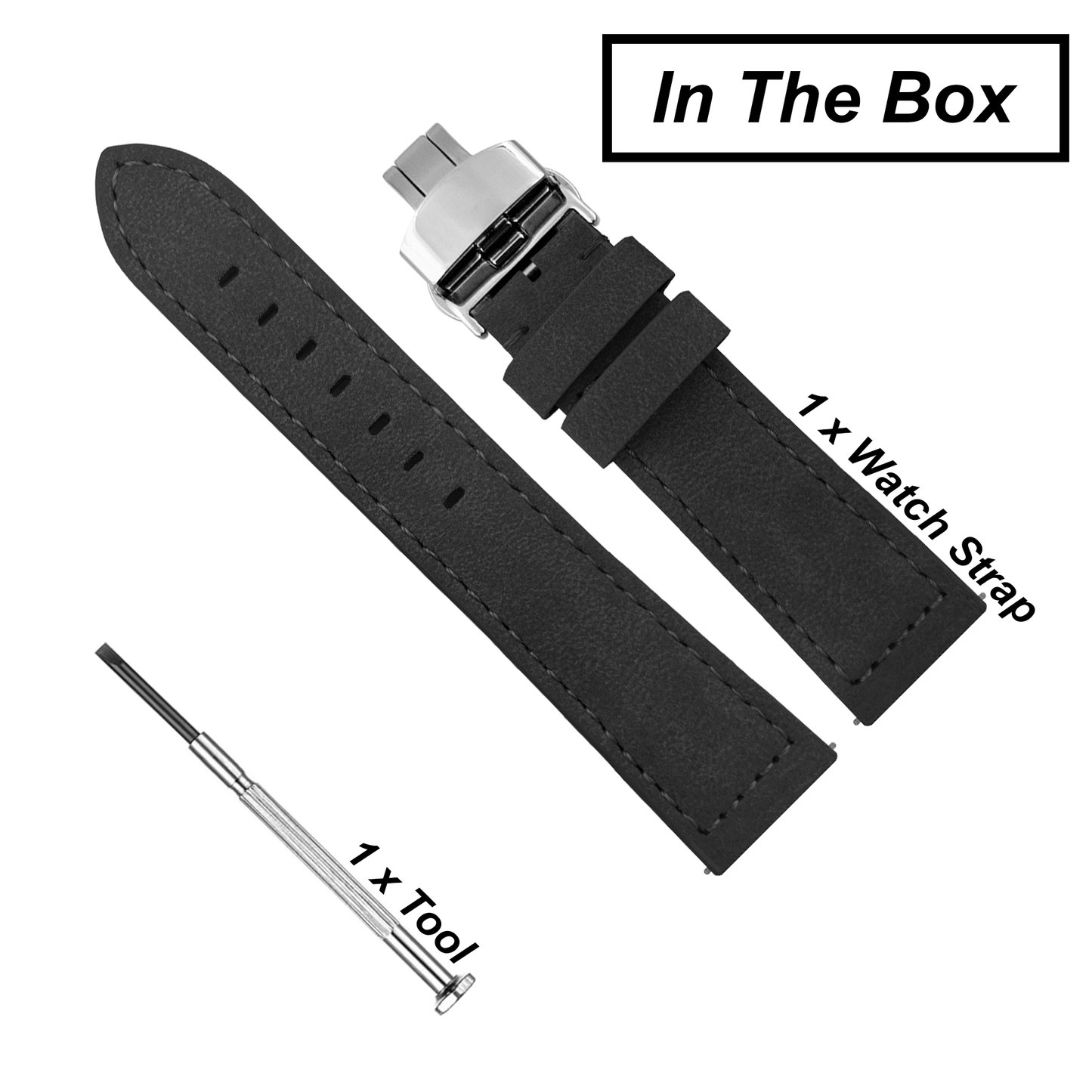 DBLACK [BUZZ] QUICK RELEASE, PREMIUM LEATHER STRAP