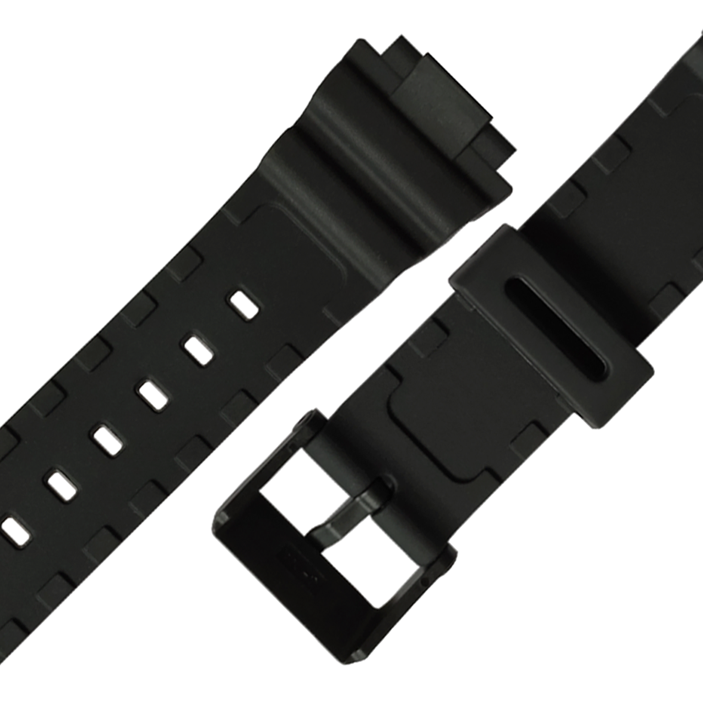 DBLACK [CDS2] RESIN WATCH STRAP // FOR "CASIO" AE-1200WH, W-216H & OTHER MODELS