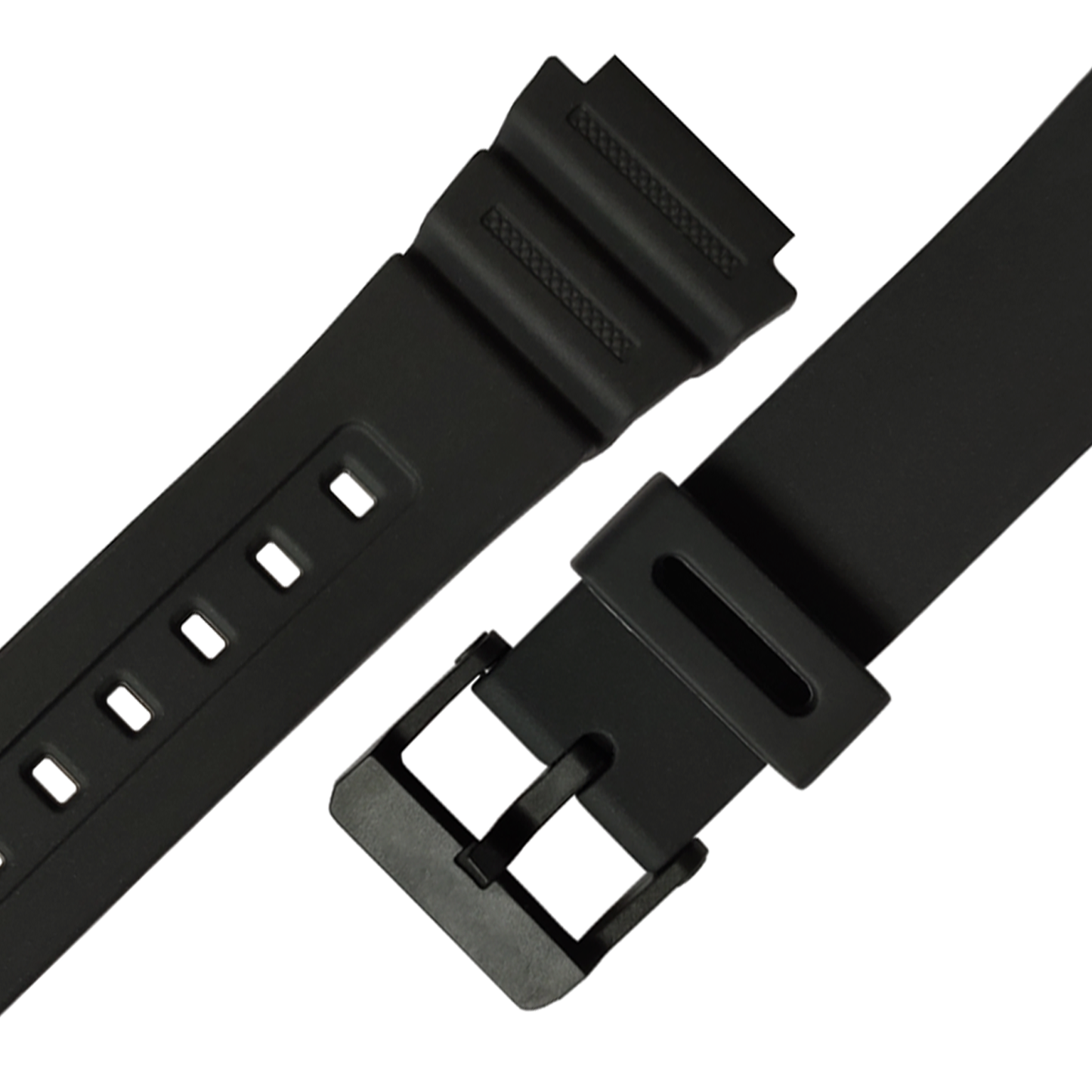 DBLACK [CDS2] RESIN WATCH STRAP // FOR "CASIO" AE-1200WH, W-216H & OTHER MODELS
