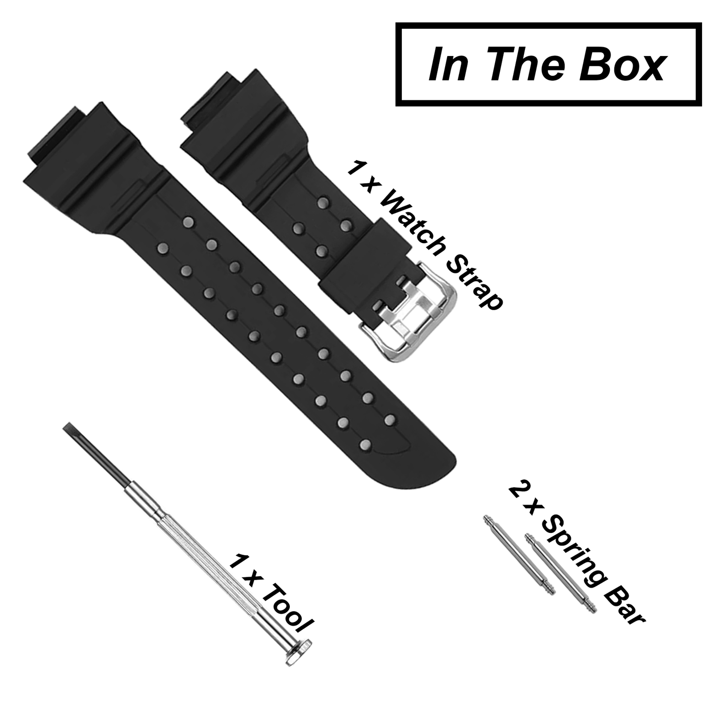 DBLACK [CDS32] RESIN WATCH STRAP // FOR “CASIO G-SHOCK’’ GWF-A1000 & GWF-D1000 MODEL WATCHES