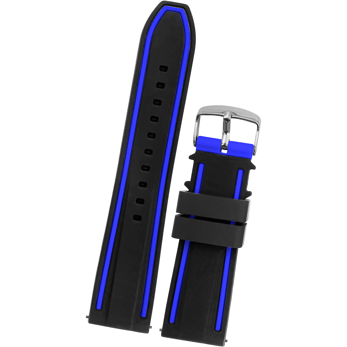 DBLACK [FOOGLE] DUAL COLOR, SILICONE WATCH STRAP