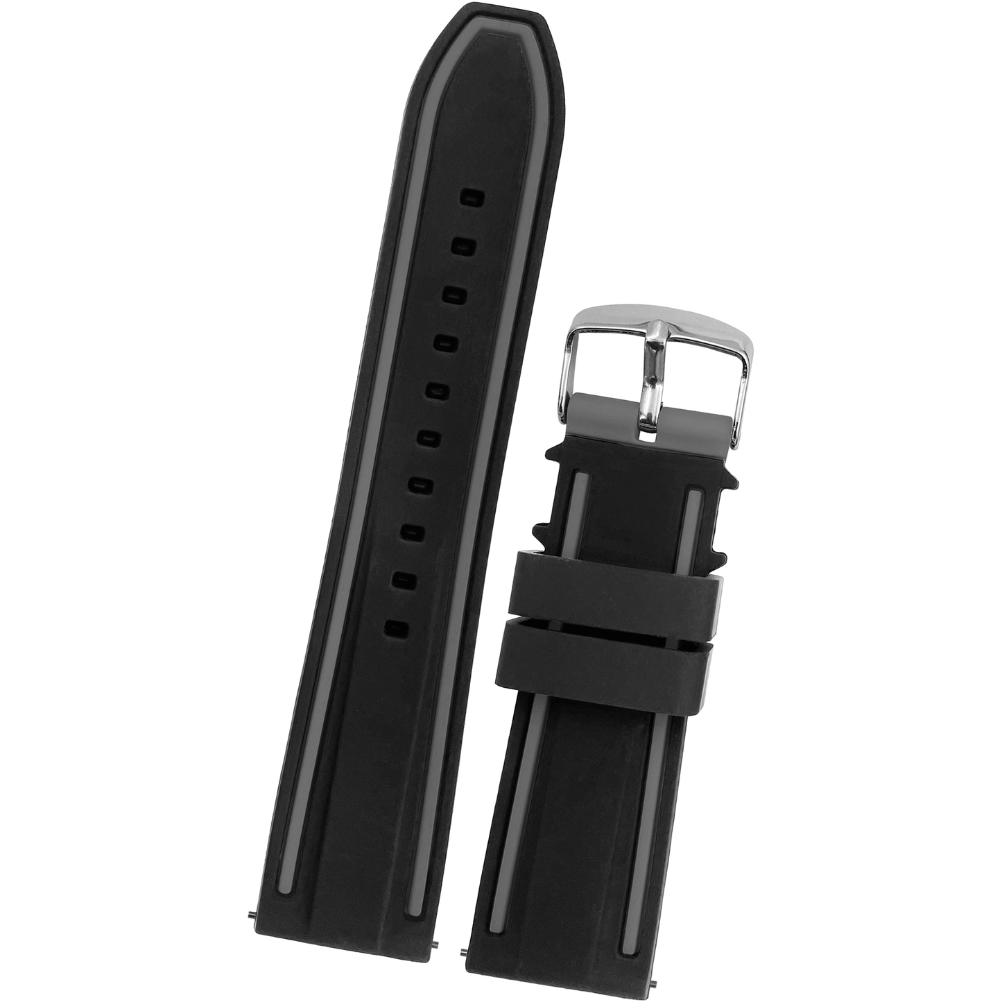 DBLACK [FOOGLE] DUAL COLOR, SILICONE WATCH STRAP