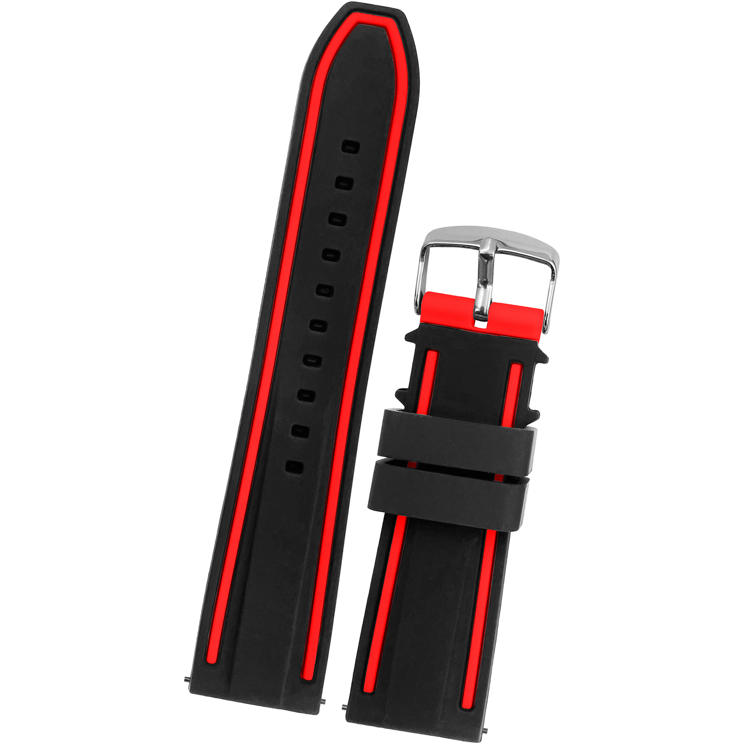 DBLACK [FOOGLE] DUAL COLOR, SILICONE WATCH STRAP