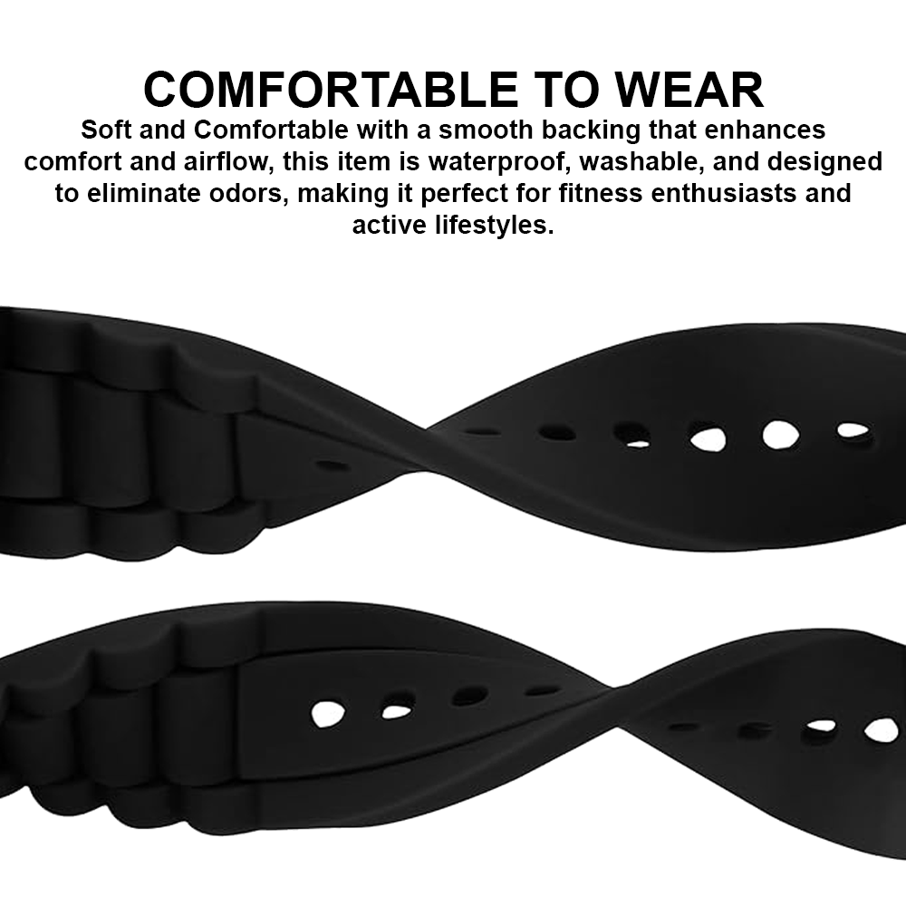 DBLACK [KUMA] CHAIN LINK DESIGN, SILICONE WATCH STRAP