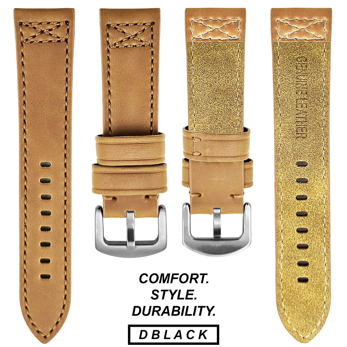DBLACK [CROXX] THICK STRAP DESIGN, LEATHER STRAP