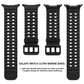 DBLACK [SMGDS2] WAVEY DESIGN, SILICONE STRAP  // FOR SAMSUNG GALAXY WATCH ULTRA MARINE BAND
