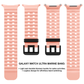 DBLACK [SMGDS2] WAVEY DESIGN, SILICONE STRAP  // FOR SAMSUNG GALAXY WATCH ULTRA MARINE BAND
