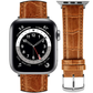 DBLACK [SAND] BAMBOO DESIGN, LEATHER WATCH STRAP // DESIGNED FOR "APPLE" SMARTWATCHES