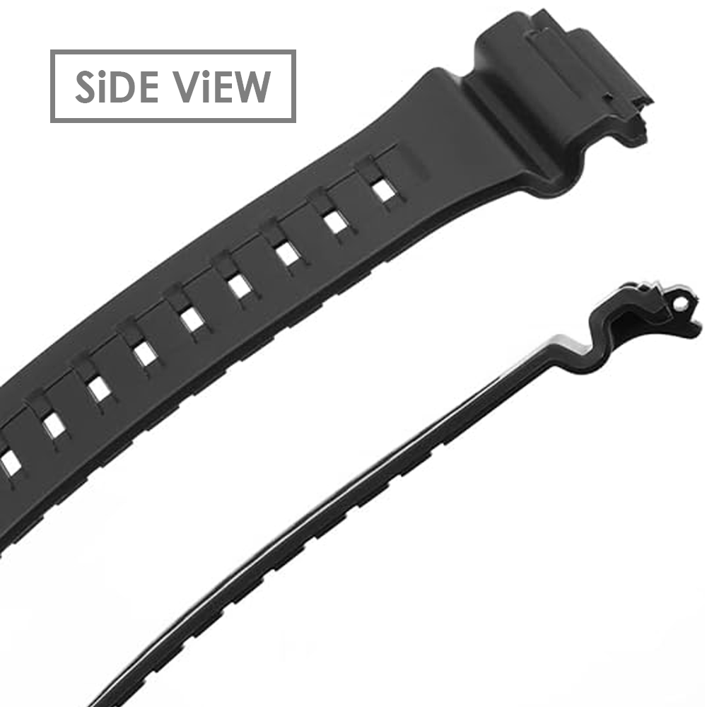 DBLACK [CDS17] RESIN WATCH STRAP // FOR "CASIO" W-735H, W-736H, AQ-S810W, AEQ-110W & AEQ-110BW & OTHER MODELS