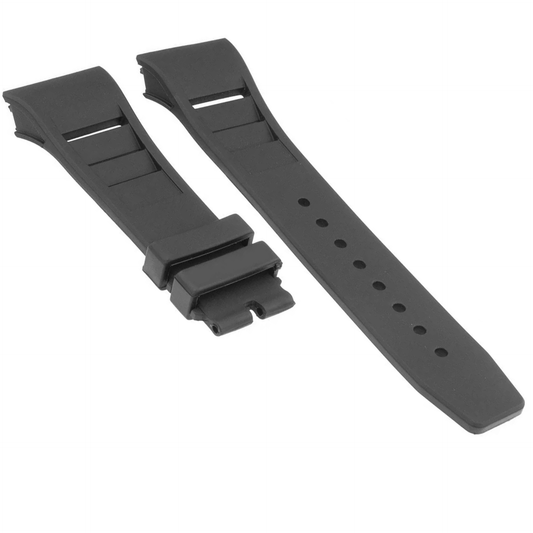 DBLACK [RMDS1] RUBBER WATCH BAND // COMPATIBLE WITH RICHARD MILLE, RM035 RM011 RM055, WATCH MODELS