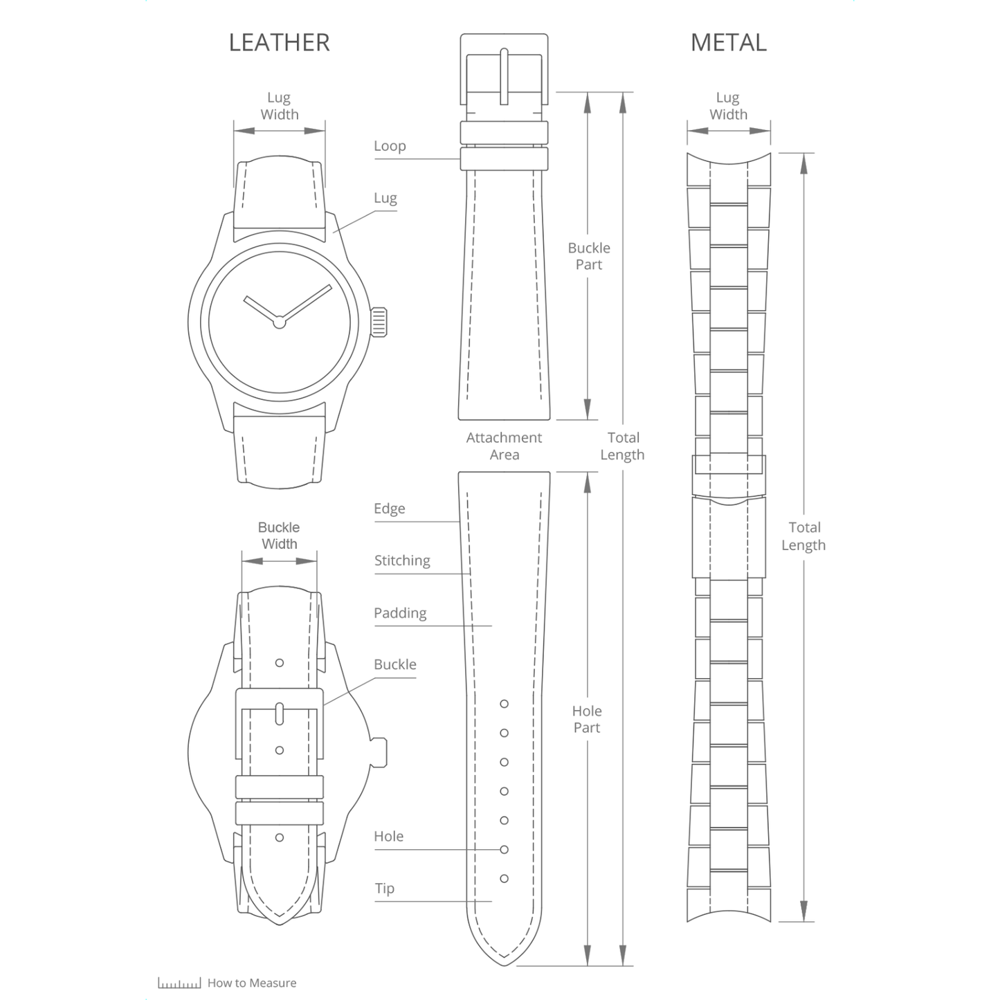 DBLACK [LAW] 22MM QUICK RELEASE, LEATHER WATCH STRAP (CHOOSE YOUR SIZE & COLOR)