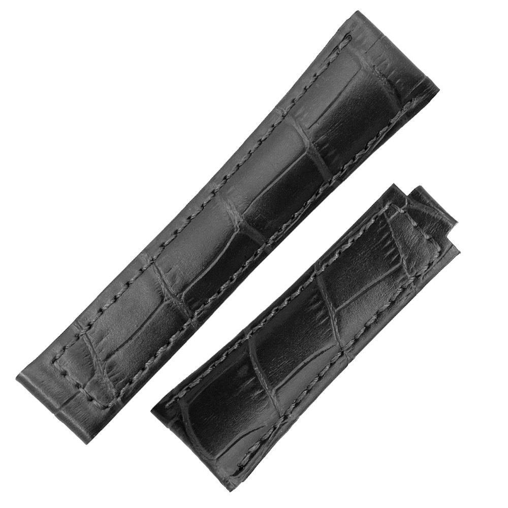 DBLACK [RLXDS1] 20MM LEATHER WATCH BAND // COMPATIBLE FOR "ROLEX" WATCHES