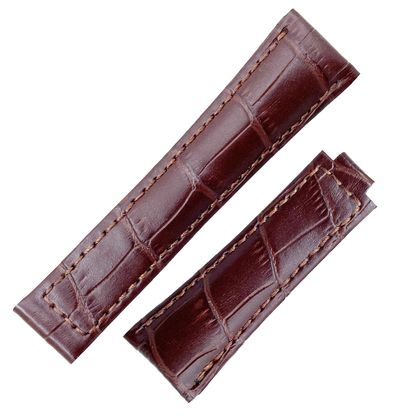 DBLACK [RLXDS1] 20MM CROCO DESIGN, LEATHER BAND // FOR "ROLEX" WATCHES