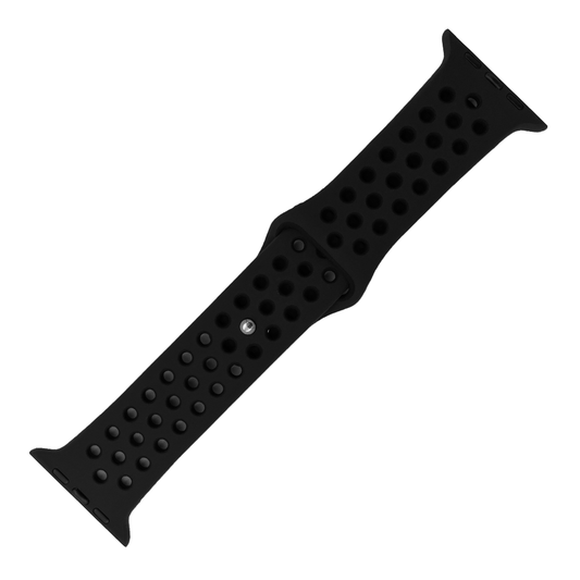 DBLACK [AWDS6] MODEL :: NIKE SPORT BAND, PUNCH HOLE DESIGN - PREMIUM SILICONE BAND // COMPATIBLE FOR"APPLE" SMART WATCHES