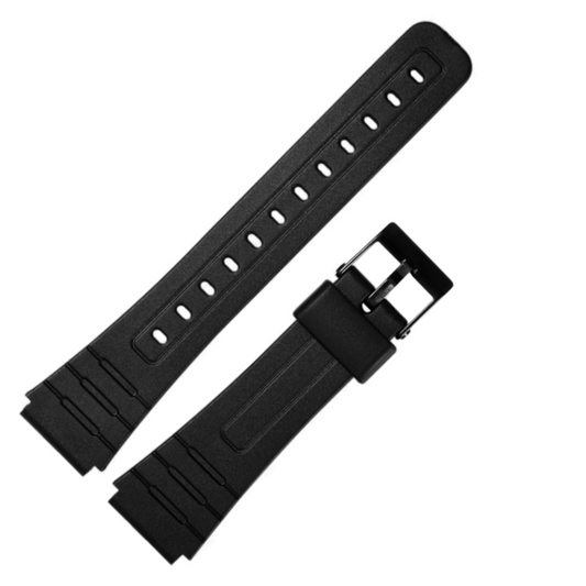 DBLACK [CDS01] RESIN WATCH STRAP (BLACK) // COMPATIBLE WITH "CASIO" F-91W WATCHES