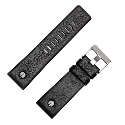 DBLACK [DSLDS1] PEBBLE DESIGN, LEATHER WATCH STRAP // FOR "DIESEL" WATCHES