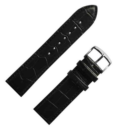 DBLACK [HIKRO] LEATHER WATCH STRAP // FOR 18MM, 20MM, 22MM OR 24MM (CHOOSE YOUR SIZE & COLOR)